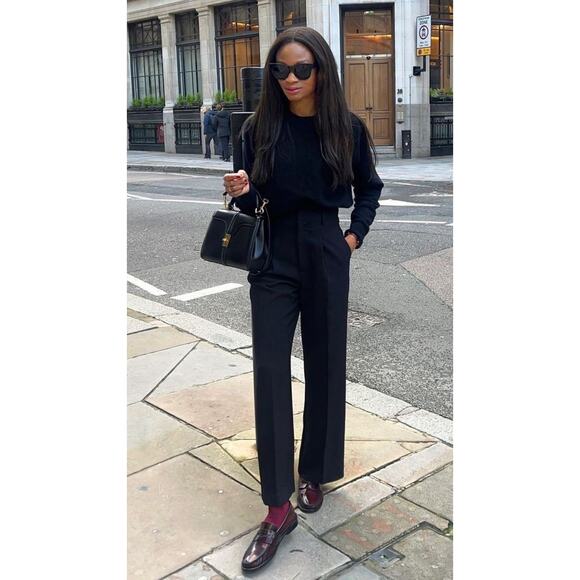 Naturalizer Cabaret Burgundy Patent Loafers | Block Heel Lug Sole Preppy Staple - Picture 6 of 16